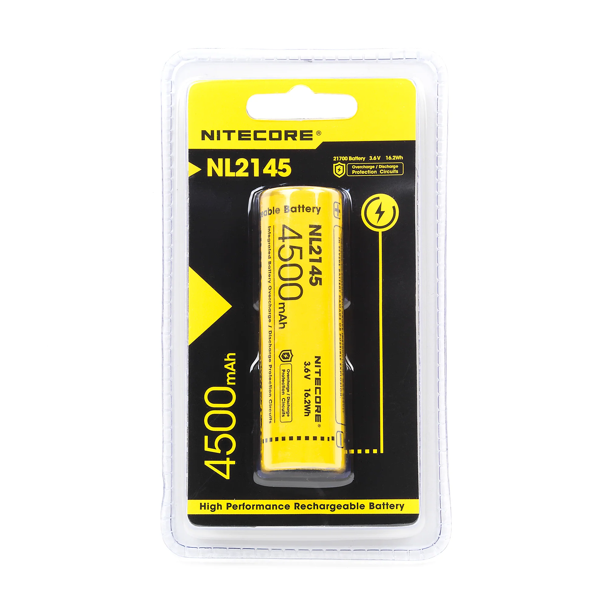 Nitecore NL2145 21700 4500mAh Battery - Protected Button Top - Image 4