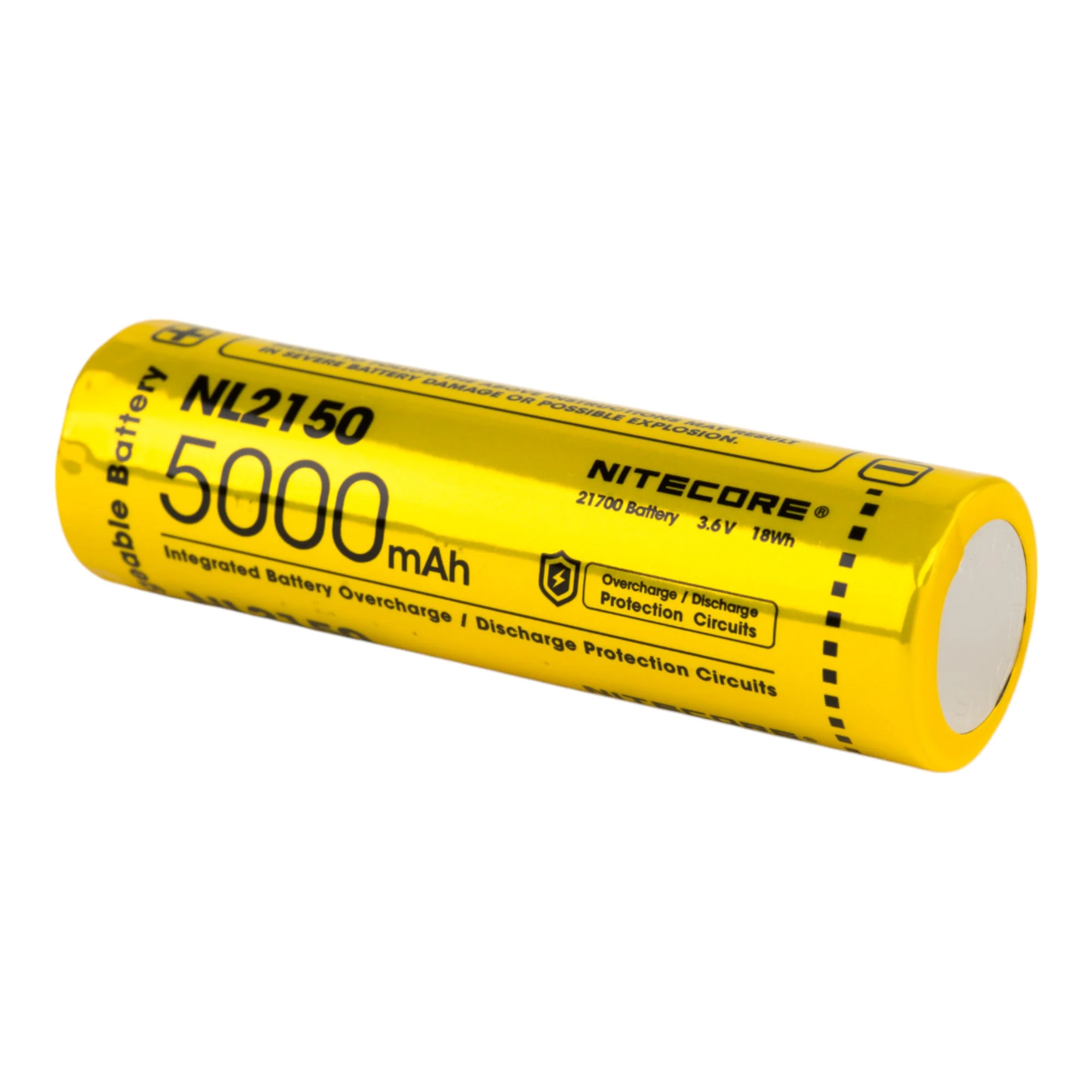 Nitecore NL2150 5000mAh 21700 Battery - Protected Button Top - Image 3
