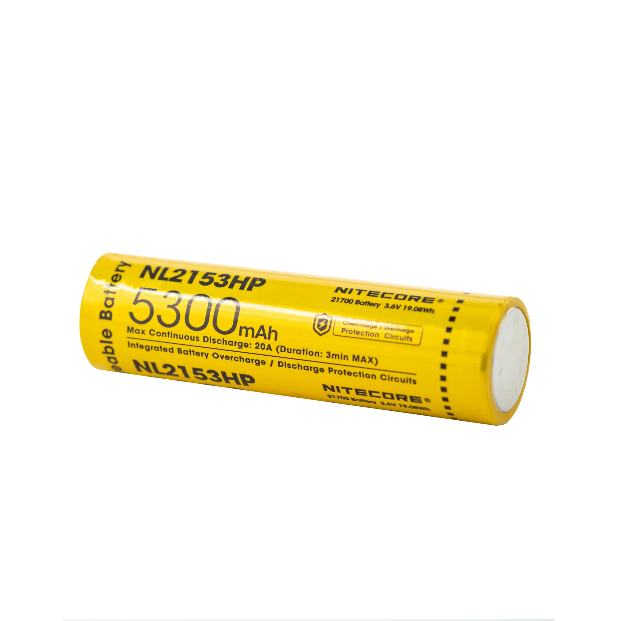 Nitecore NL2153HP 21700 5300mAh 20A Battery - Protected Button Top - Image 3