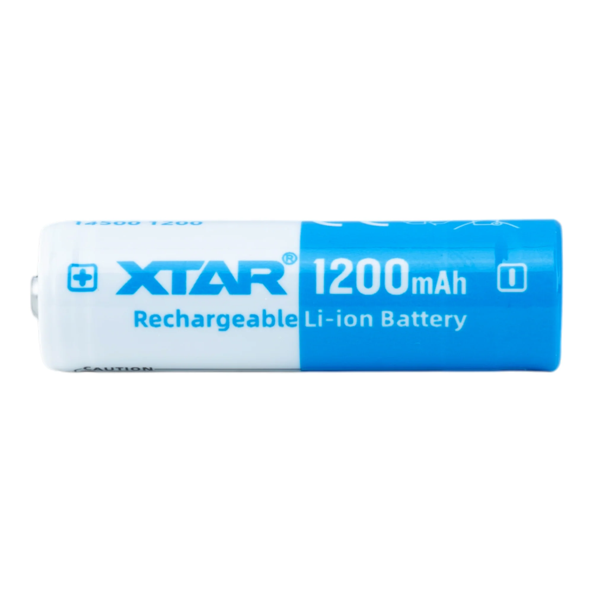 XTAR 14500 1200mAh Battery - Protected Button Top - Image 4