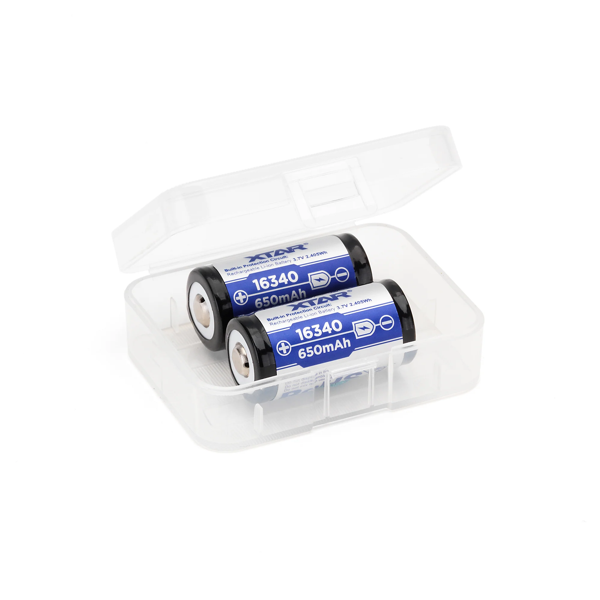 XTAR 16340 650mAh Battery - Protected Button Top - Image 5